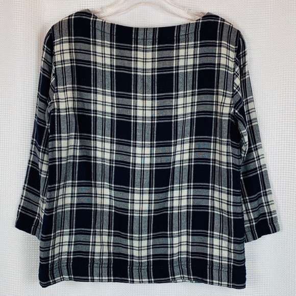 Madewell Flannel Wide Shoulder Neckline Tunic - Picture 4 of 4